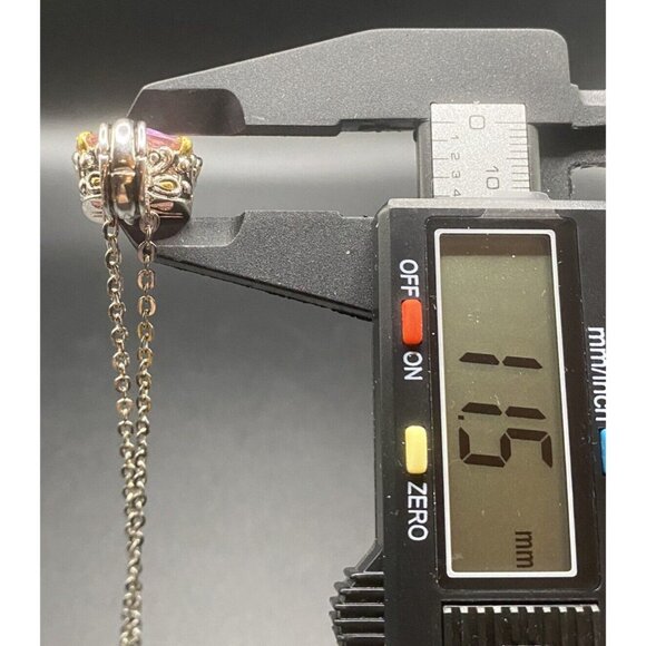 Two-tone Necklace Cushion Cut Pink CZ Renaissance Revival 16" + 3" Barbiecore - Picture 13 of 13